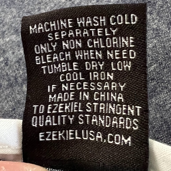 New Ezekiel Targaryen Blue Chambray Stitch Fix Cotton Shorts Sz. 42‎ - Picture 10 of 10